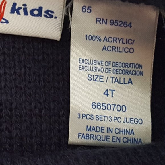 Holiday Sweater Sweater Navy Blue Size 4T 1990's - Picture 7 of 15